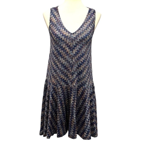 Maeve Westwater Chevron Knit V Neck Sleeveless Dress - Picture 3 of 13